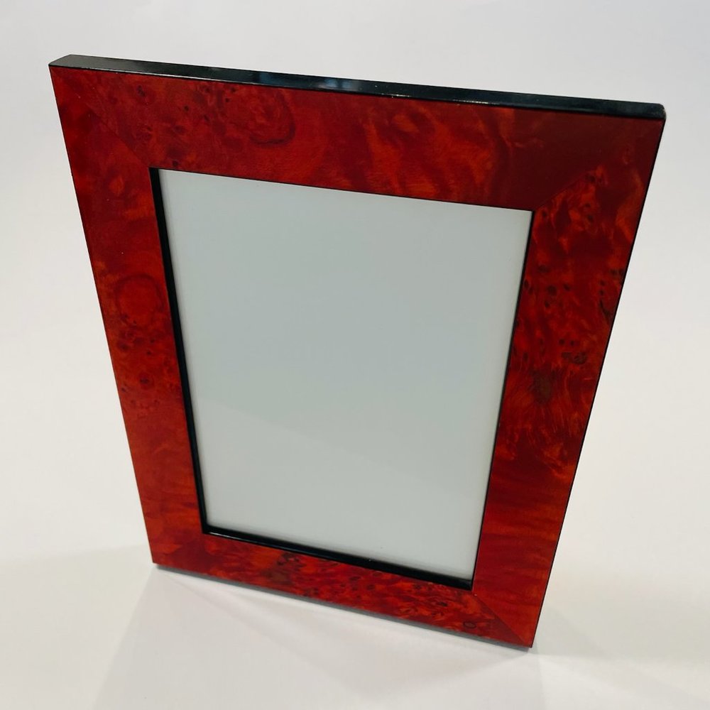 Tizo Made in Italy Composition Tortoise Picture Frame Stamp Gilt Embossed Verso